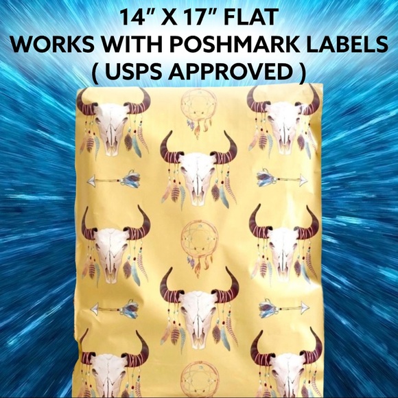 25 14X17 Boho Skull Poly Mailers CLEARANCE - Picture 5 of 7